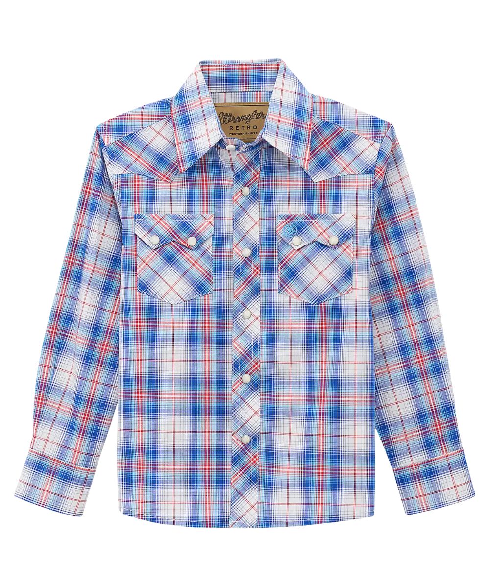 Wrangler Boys' Retro Western Snap Shirt