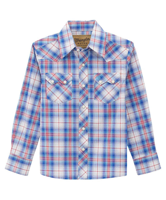 Wrangler Boys' Retro Western Snap Shirt