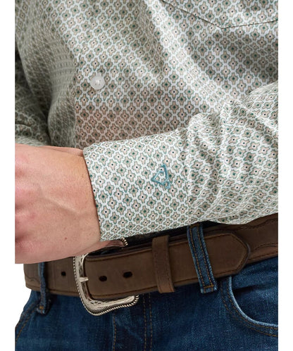 Mitered cuffs featuring Cody Johnson's signature logo embroidery.