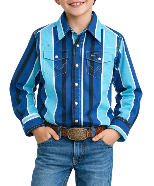 Wrangler Boys' Brushpopper Western Snap Shirt