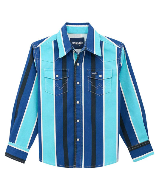 Wrangler Boys' Brushpopper Western Snap Shirt