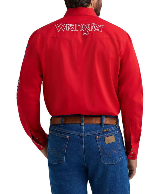 Wrangler Men's Logo Western Snap Shirt