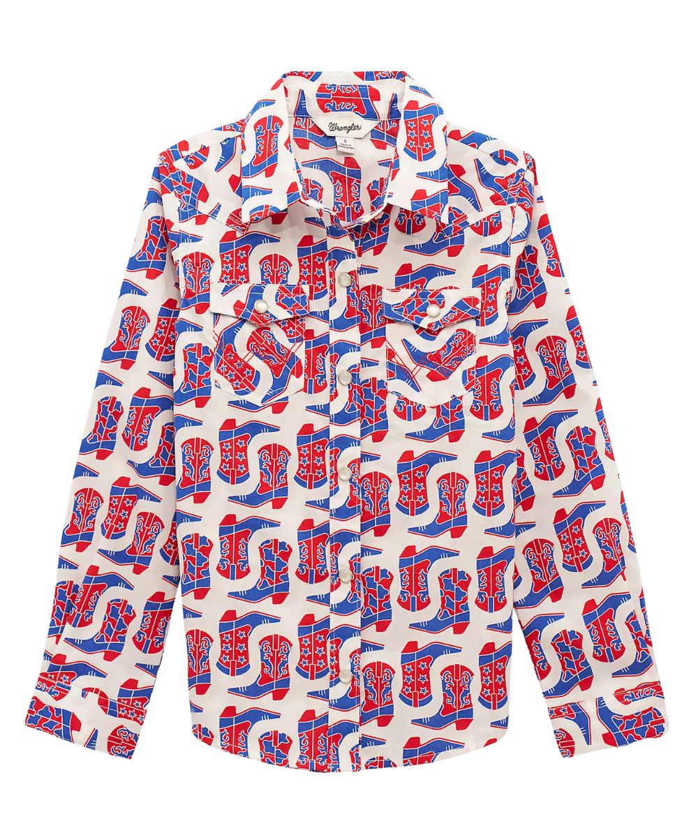 Wrangler Girls' Western Snap Shirt