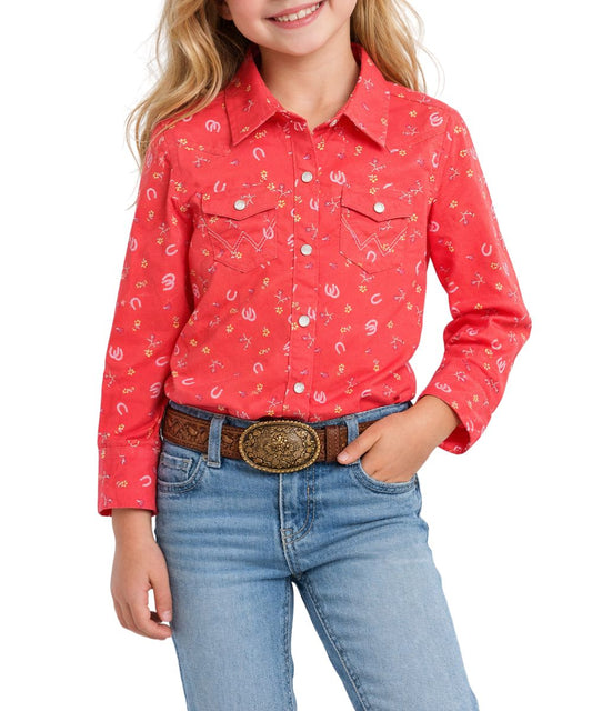 Wrangler Girls' Western Snap Shirt