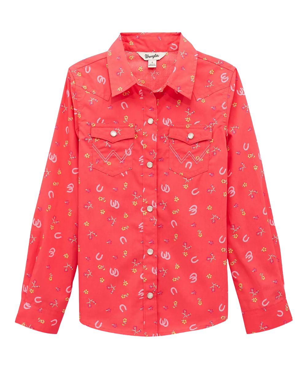 Wrangler Girls' Western Snap Shirt