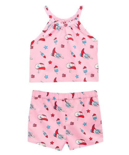 Wrangler Little Girls' Western Tank & Shorts Set