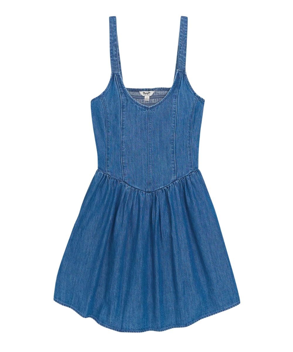 Wrangler Women's Drop Waist Denim Dress, XXL