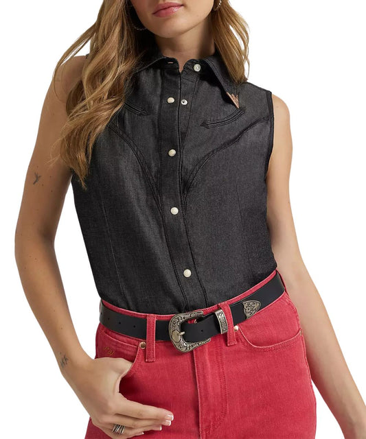 Wrangler Women's Lainey Wilson Denim Snap Shirt
