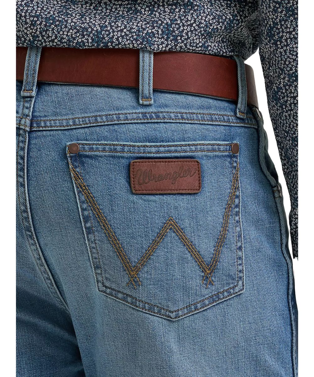 Close-up view of the back pocket