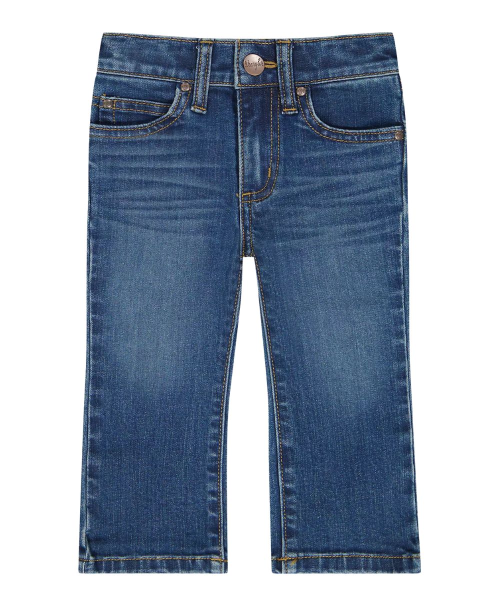 little boy blue jeans with white background