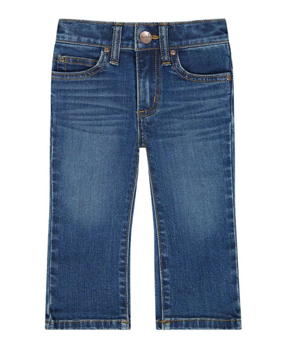 little boy blue jeans with white background