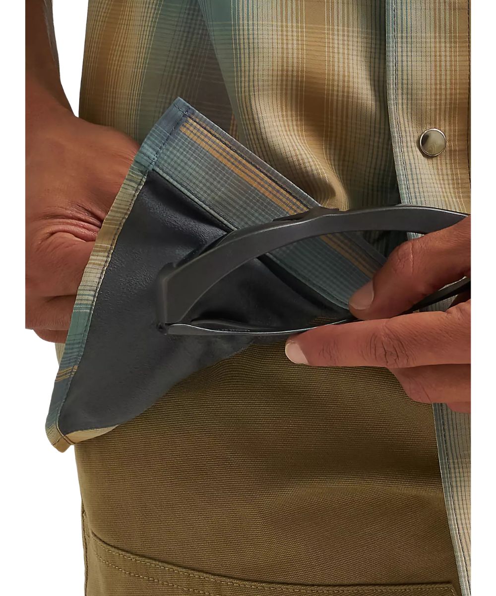 Close-up view of the microfiber lens cloth, for sunglasses cleaning, at the hem