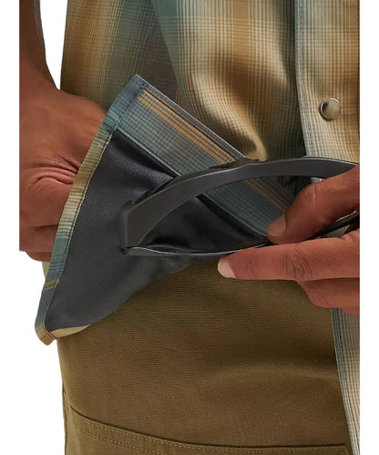 Close-up view of the microfiber lens cloth, for sunglasses cleaning, at the hem