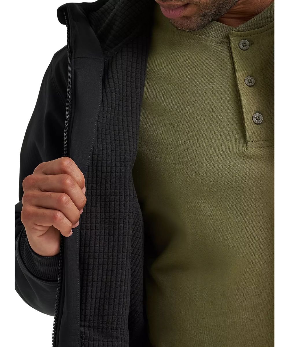 Interior view featuring the fleece lining