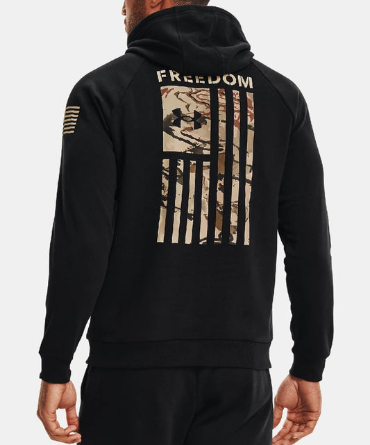 Under Armour Men's Black Freedom Flag Hoodie