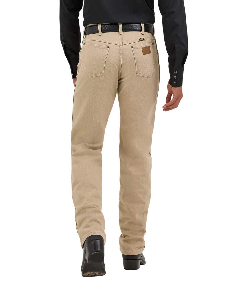cowboy cut dress pants Wrangler Men's Black Wrancher Dress Jeans