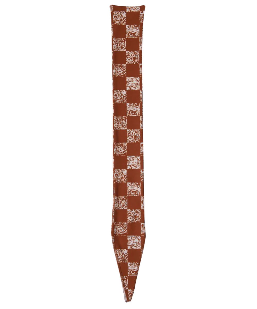 Lycra spandex tail bag in checkerboard