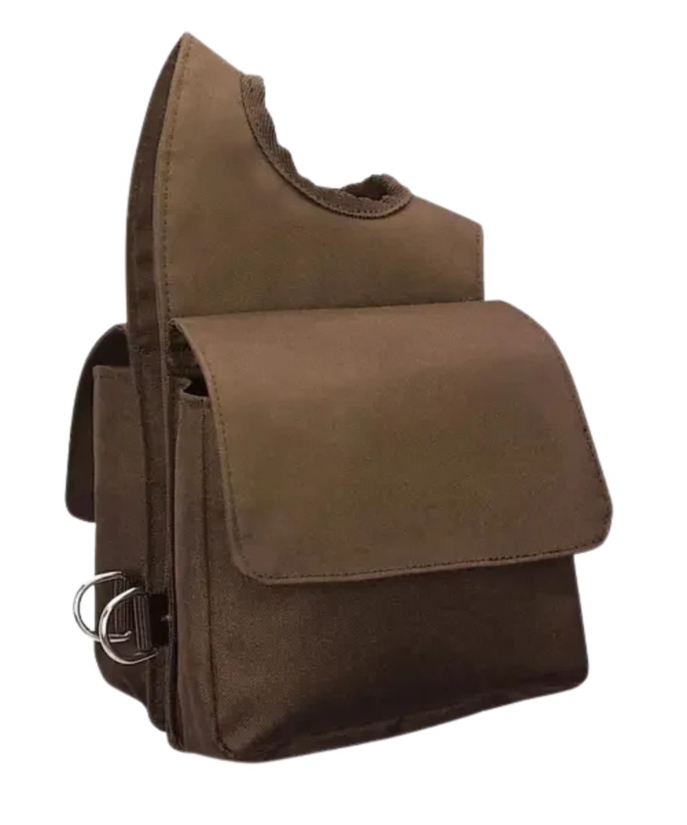 Brown Nylon Weaver Pommel Bag