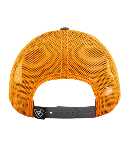 Neon Orange Mesh Sides And Back With Adjustable Snapback Closure