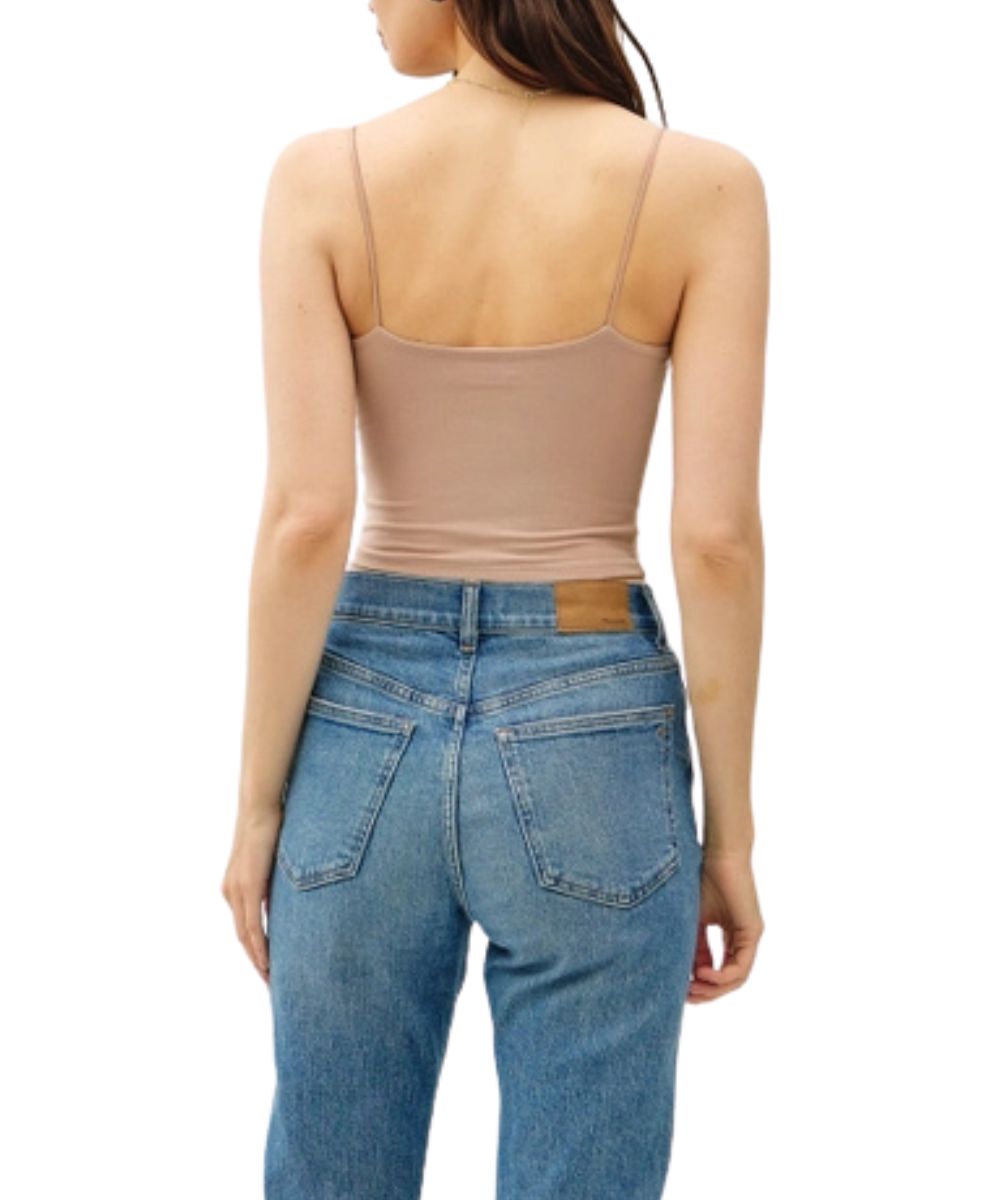 Be Cool Women's Taupe Cropped Tank Top