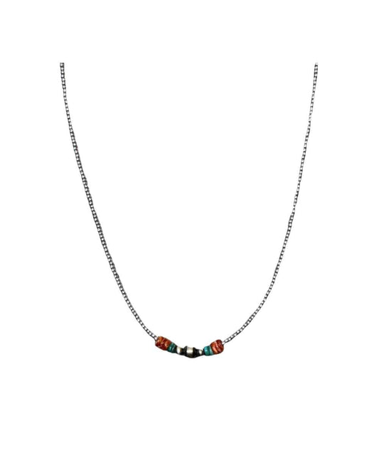 J. Forks Women's Silver Seed Necklace