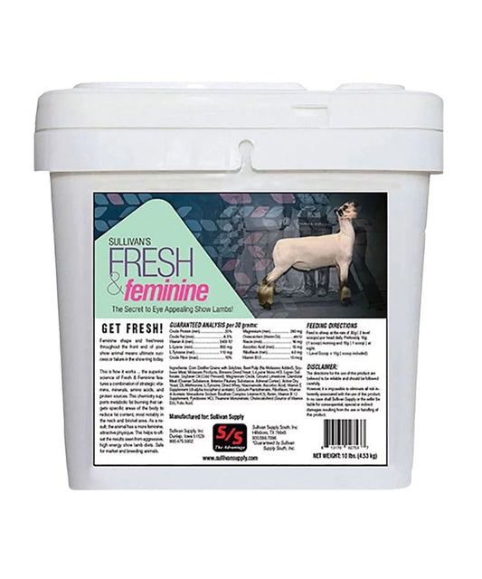 Sullivan's 10 lb pellet feed for sheep & goats - the secret to eye appealing show lambs