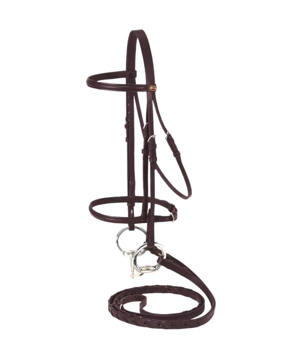 Tough1 Silver Fox Draft Horse Snaffle Bridle