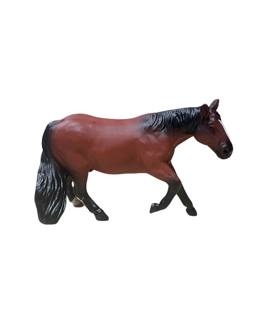 Brown Plastic Bay Gelding Barrel Horse Toy