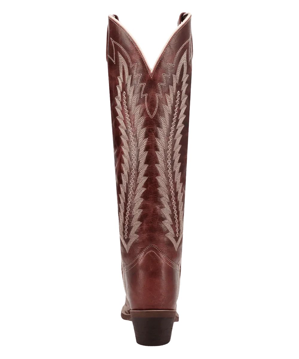 Heel view of the 1 3/8" medium cowboy heel