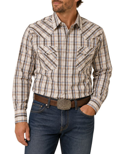 Men's Pro Plaid Snap Shirt Featuring Pearl Snaps, Vented Western Yokes, And Chest Pockets