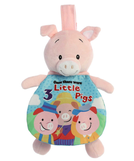 3 Little Pigs Story Book Featuring A Snuggly Plush Body And Crinkle Book