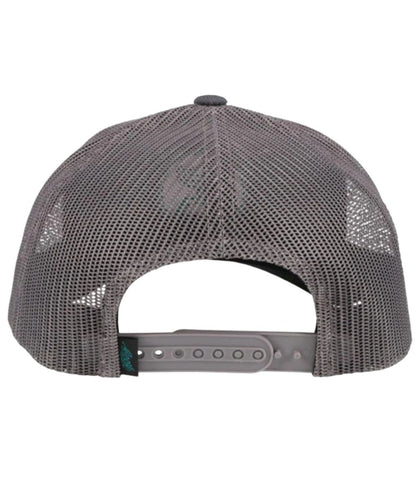 Back view of the youth grey o classic cap featuring an adjustable snapback closure