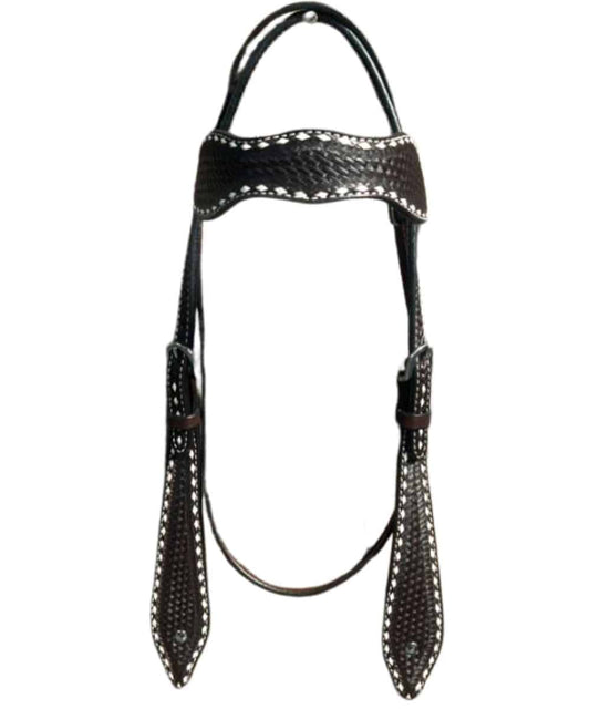 Rodeo Drive Basketweave Browband Headstall