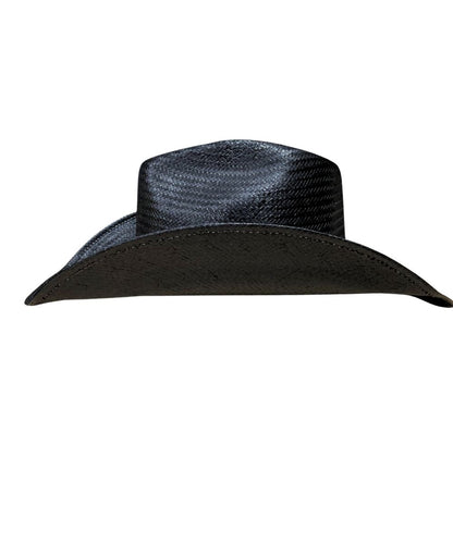 Black cowboy hat on a white background