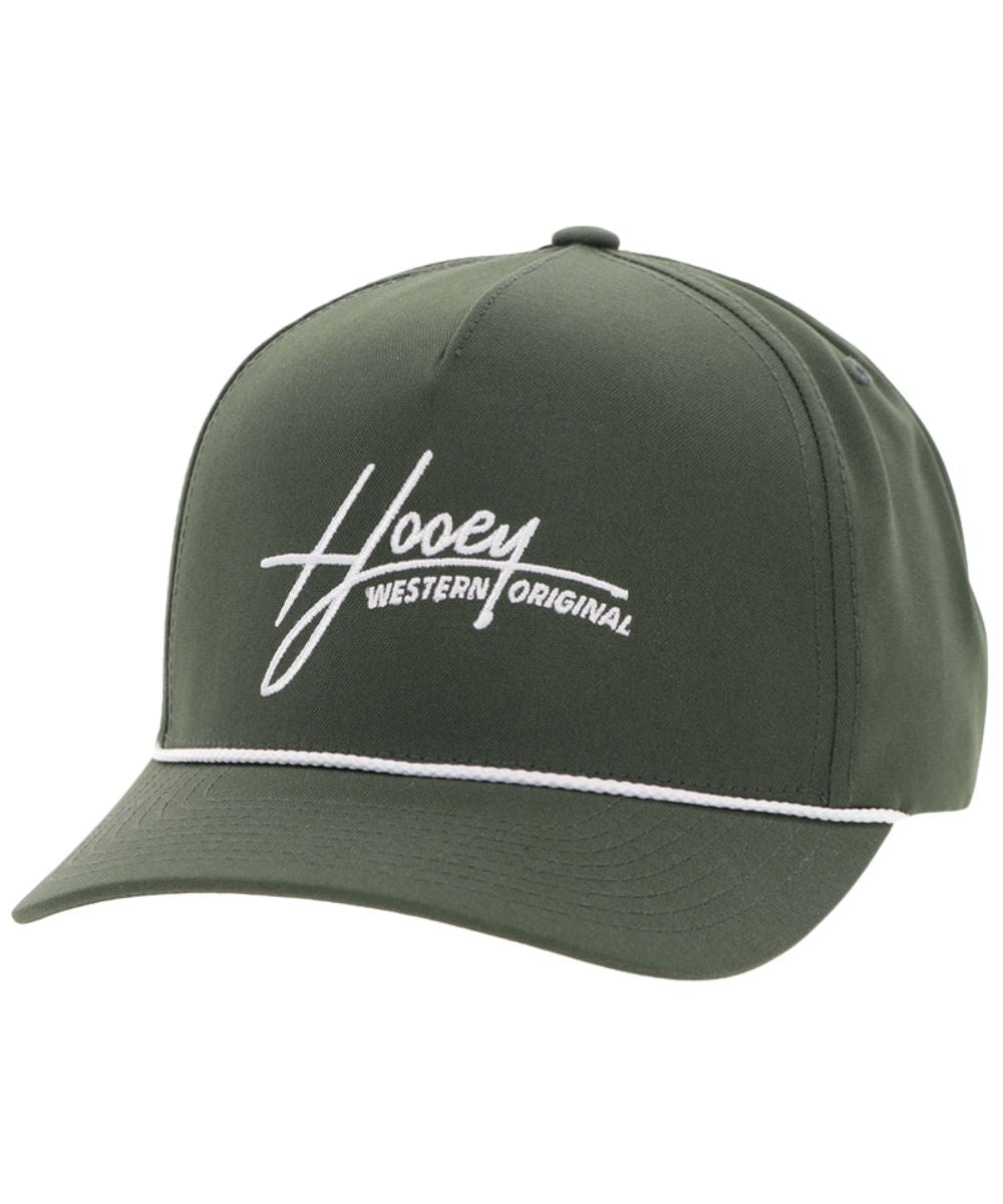 Left angled view of the green and white mark out cap