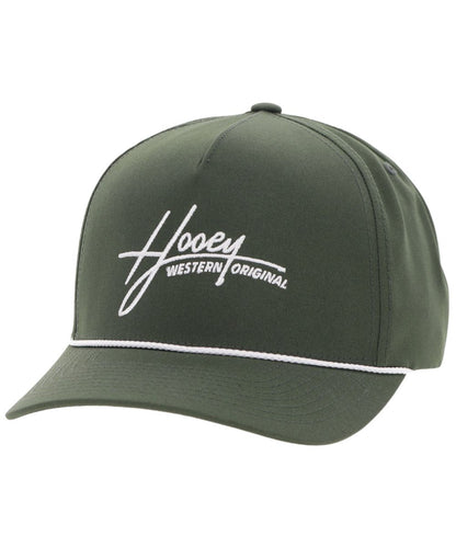 Left angled view of the green and white mark out cap