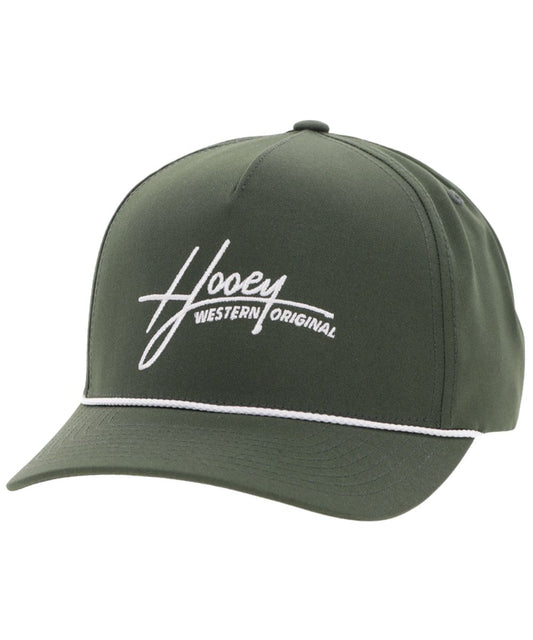 Left angled view of the green and white mark out cap