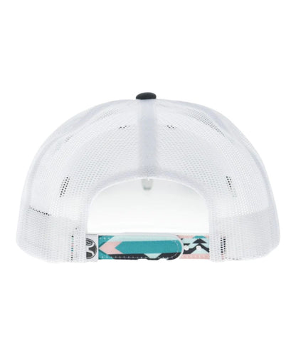 Back view featuring the white mesh, adjustable snapback closure, one size fits most