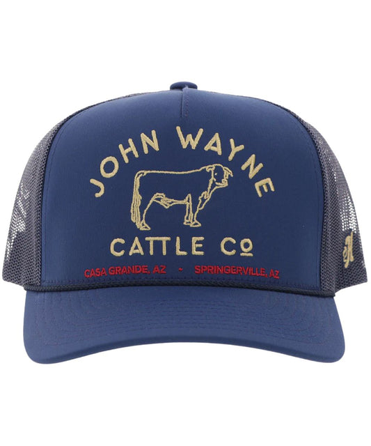 Unisex Navy Cap With A Curved Bill With Navy Braided Cord