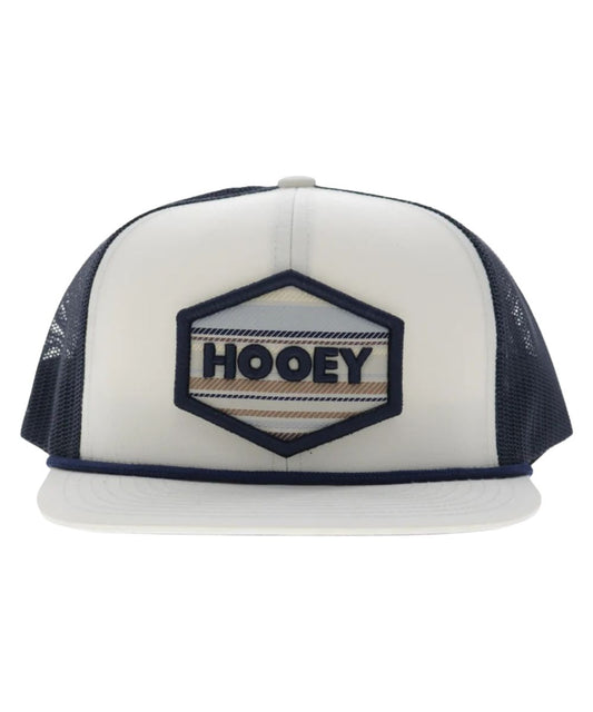 Front view of the Mesa Trucker Cap featuring the 6 panel construction and a high-profile fit