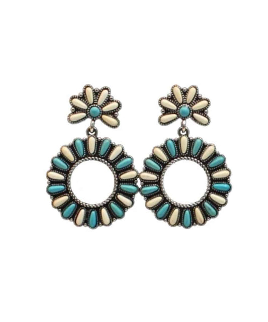 M&F Western Women's Blazin Roxx Round Earrings