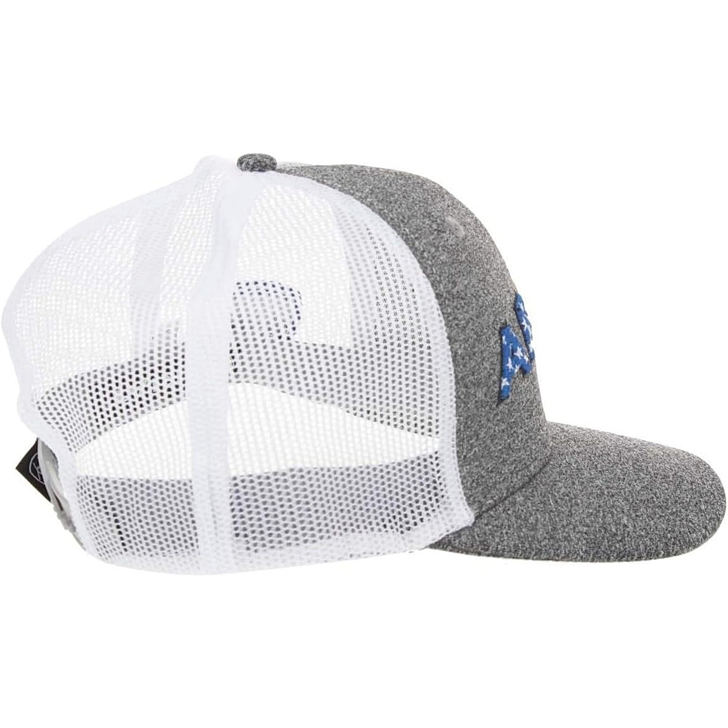 Ariat Mens Patriotic Label Logo Grey White Cap