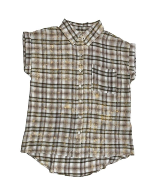 Hem & Thread Women's Plaid Button Down Shirt