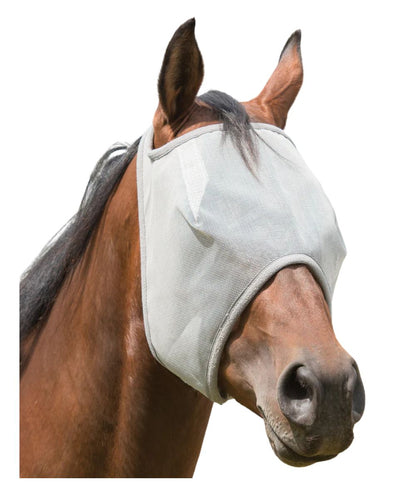 Side view of the open ear fly mask