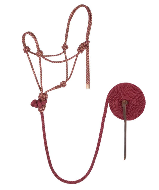 Weaver Equine sangria braided rope halter for horses with 10' lead rope