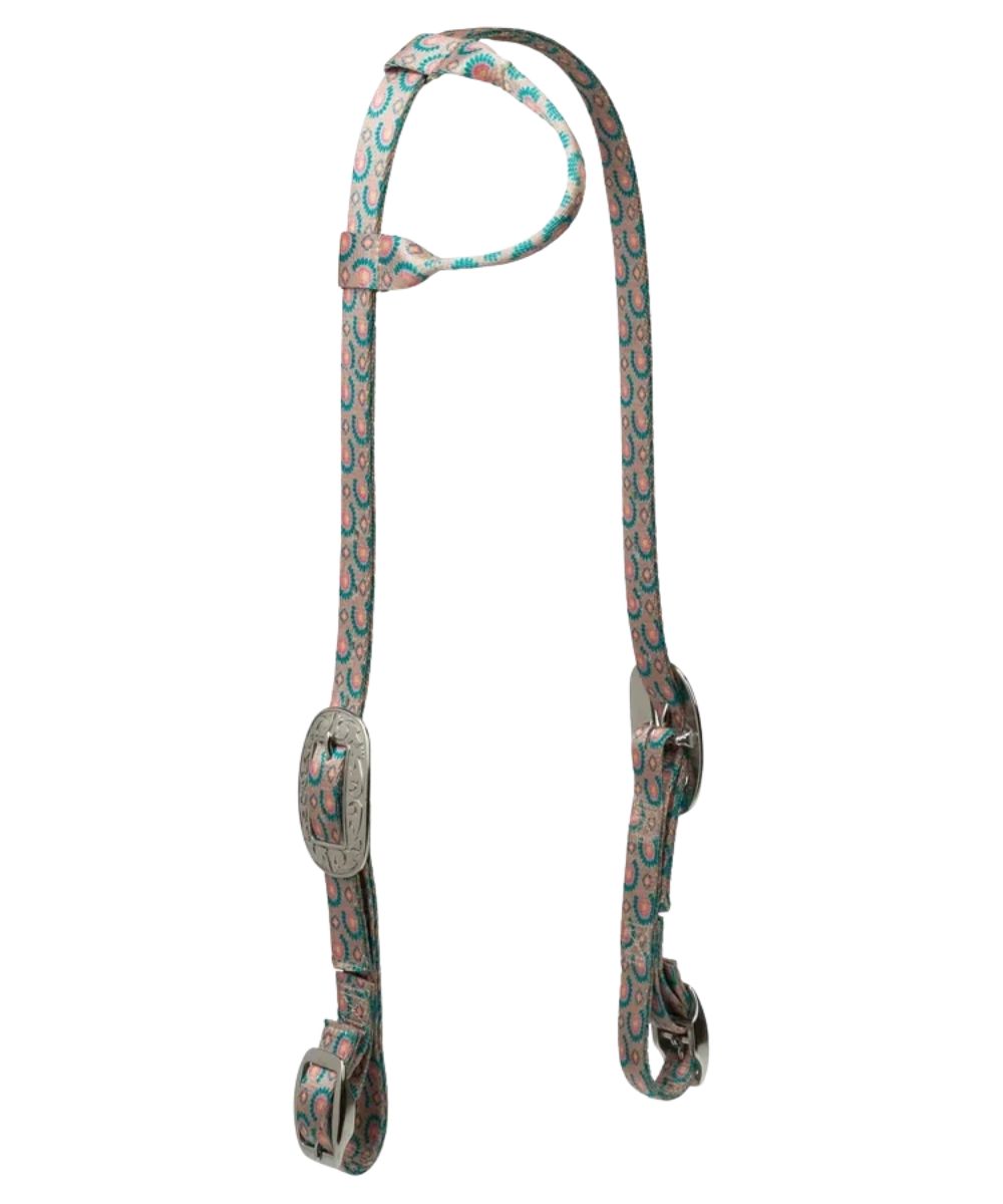 Weaver Sliding Ear Poly Headstall in blossom blast print