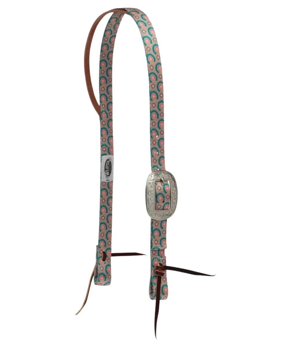 Weaver Split Ear Poly Headstall in blossom blast print