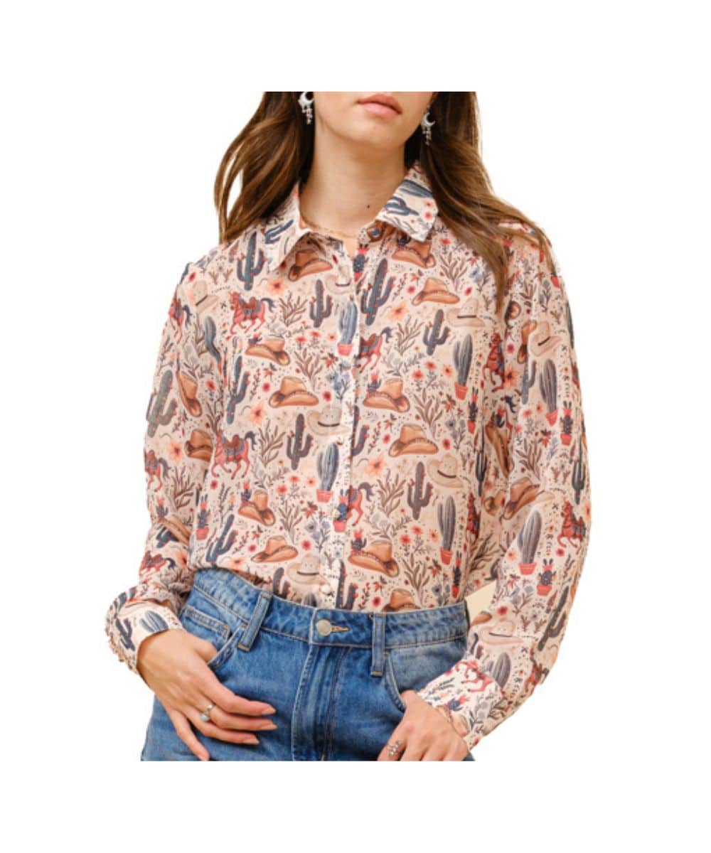 Blue B Women's Chiffon Top