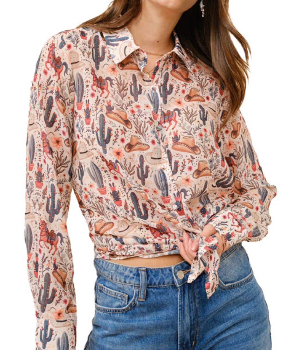 Blue B Women's Chiffon Top