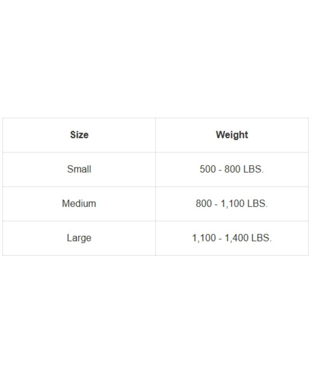 Size guide view of the Weaver equine lycra coolcore fly masks
